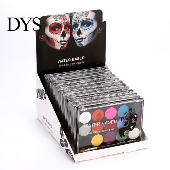 Halloween Face Makeup Body Paint Non-sticky High Saturation Level Safe Party Gift Kid Dress Beauty Palette for Crafts Making Painting Kit