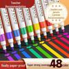 Barnsäkert, tvättbart akrylmarkörpennset, 48 stapelbara icke-transparenta färger för förskole- och grundskolekonst