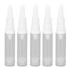 5pcs Duckbill Nozzle Vacuum Pump Bottle Clear Refillable Travel Dispenser Container for Eye Cream Lotion 10ml