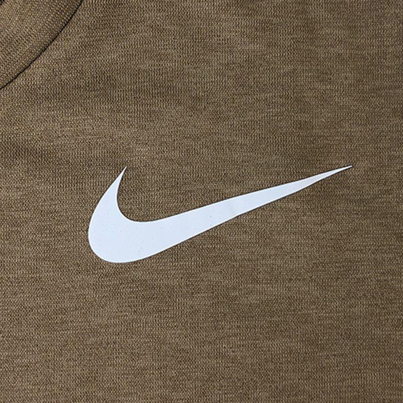 Nike T Shirts Men's Brown Crew Neck Moderate Straight Fit AQ1092-268