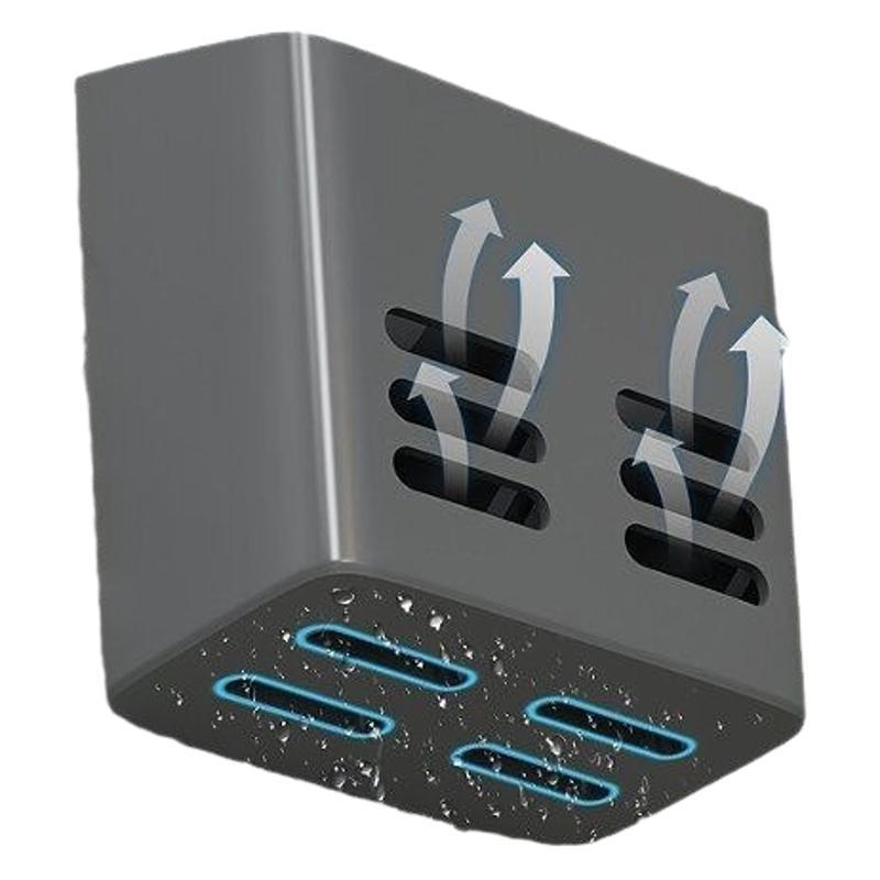 Bathroom Wall-Mounted Storage Rack for Cosmetics, Comb, Toothpaste, Toothbrush, and Chopsticks - Punch-Free and Drainable.