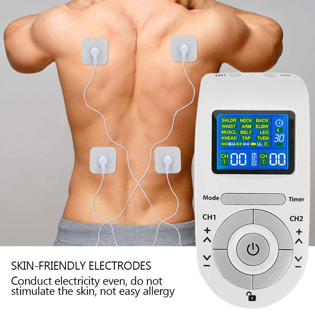 TENS EMS Electric Massager Pulse Muscle Stimulator Electrode Pads Digital Ease Pain Machine
