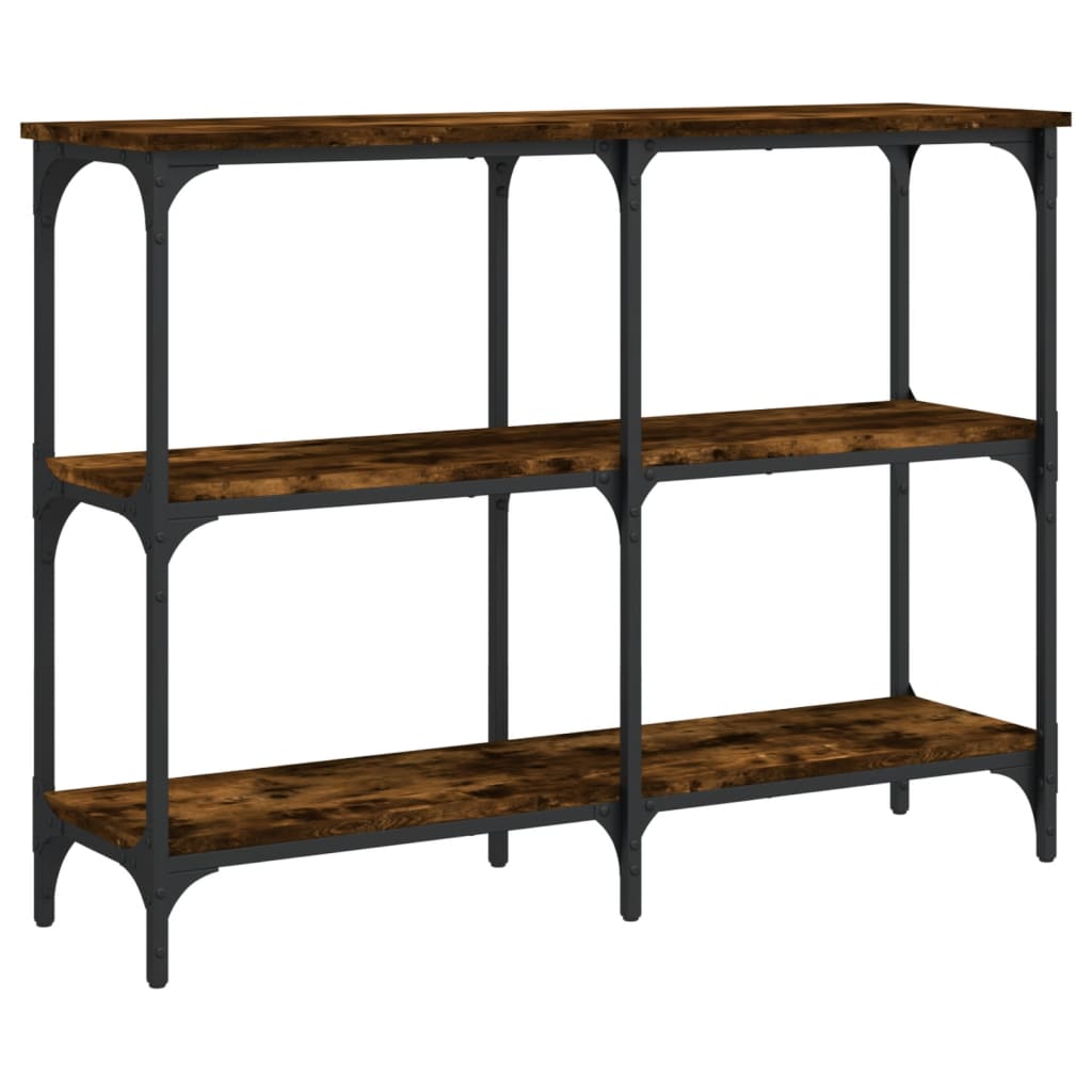 Console Table Smoked Oak 100x29x75 cm Wood Based Material