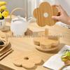 Bamboo Camphor Heat-Resistant Waterproof Anti-Slip Coaster - Durable, Anti-Scald, Drop-Resistant Pad for Kitchen & Dining Table