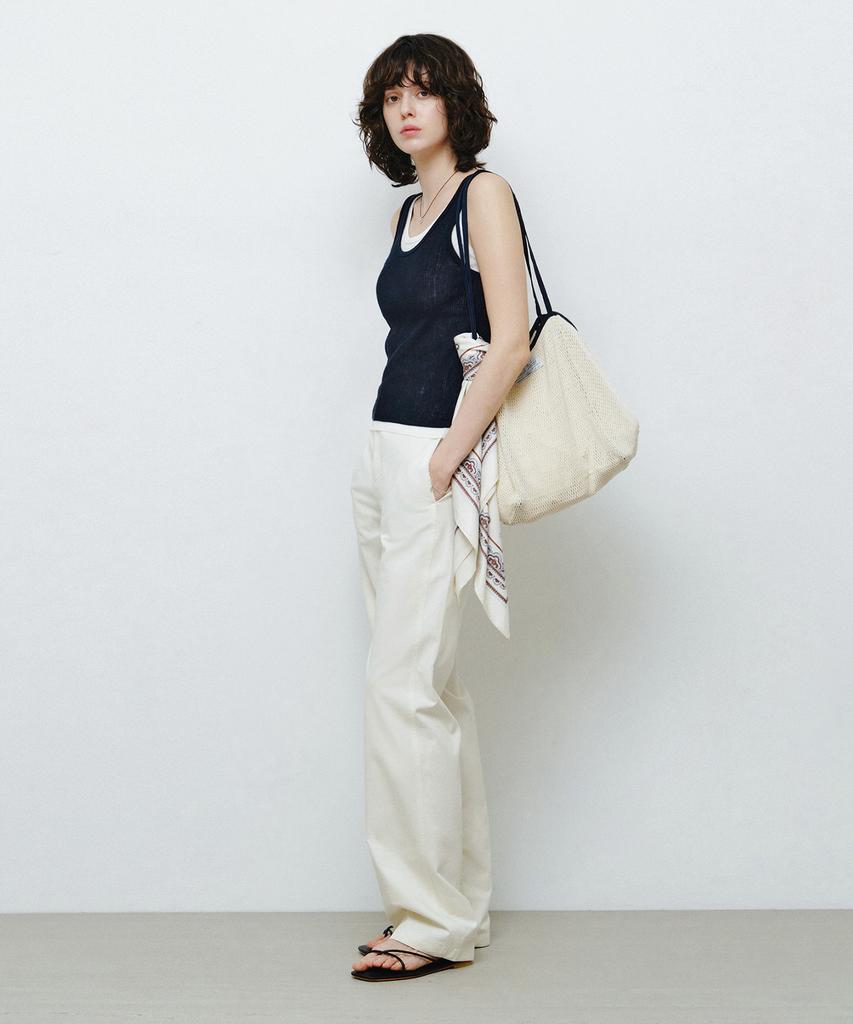 MONGDOL [Set] Layered Ribbed Knit Sleeveless Navy Mdkt117Navy
