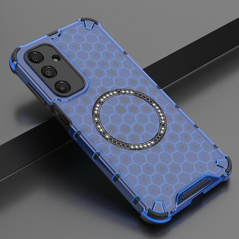 

Магнитный чехол Magsafe Full Cover для Samsung A16 A26 A36 A56 A55 A35 M35 5G, ударопрочный прозрачный защитный силиконовый чехол из ТПУ Samsung A26 синий