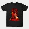 Men Black Print T-shirt Karlach - Barbarian Tiefling No-Cut Transfer Paper Print Cotton Tshirt