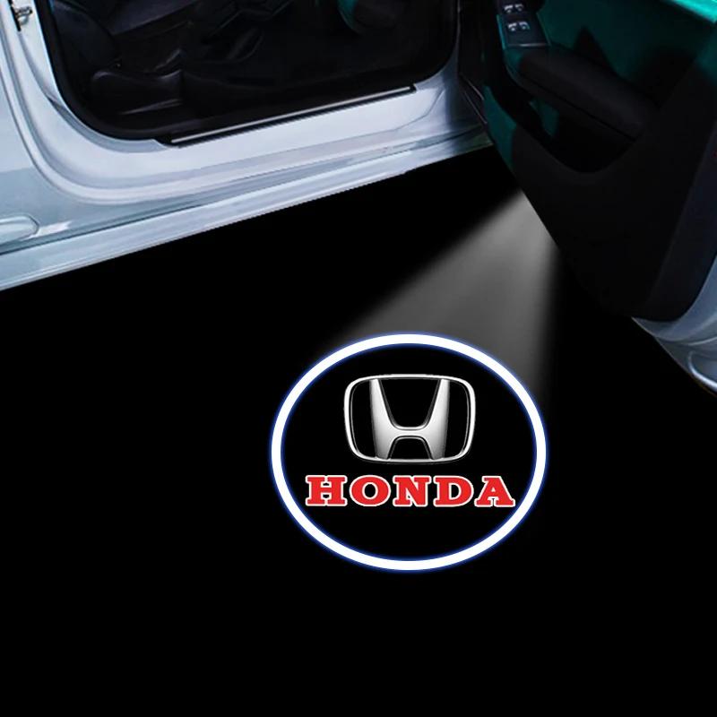 

Автомобильные Горячие 2025 Автомобильные Дверные Проекционные Лампы Светодиодный Свет Приветствия Автоаксессуары Для Honda Civic Mugen Accord Odyssey JAZZ CRV Fit Hrv Ja