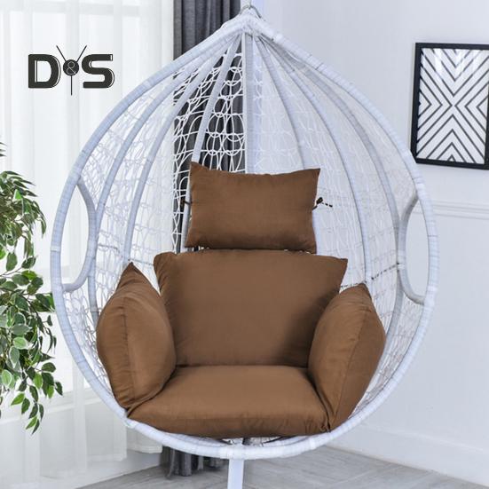 Eierstuhlkissen, Schaukelstuhlkissen mit Kopfstütze, waschbar, Hängekorb-Sitzkissen, Ersatz für den Eierstuhl auf der Terrasse oder im Garten