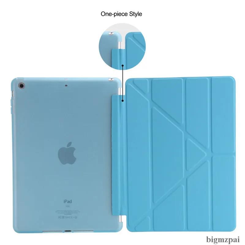 For iPad air 1 2 Cases ipad 10.2 Silicone Soft Back Ultra Slim Smart Cover Case for iPad 9.7 5/6th For ipad mini 1 2 3 6 Coque