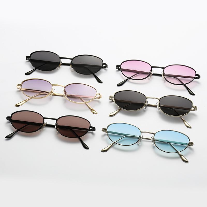 Fashion Small Oval Vintage Sunglasses Women Classical Vintage Punk Sun Glasses for Men Eyewear Outdoor Shades