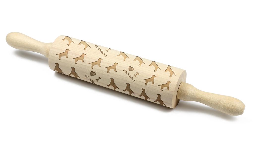 Labrador Retriever – Rolling pin for dough with a dog, patterned rolling pin for ceramics | Art-Dog