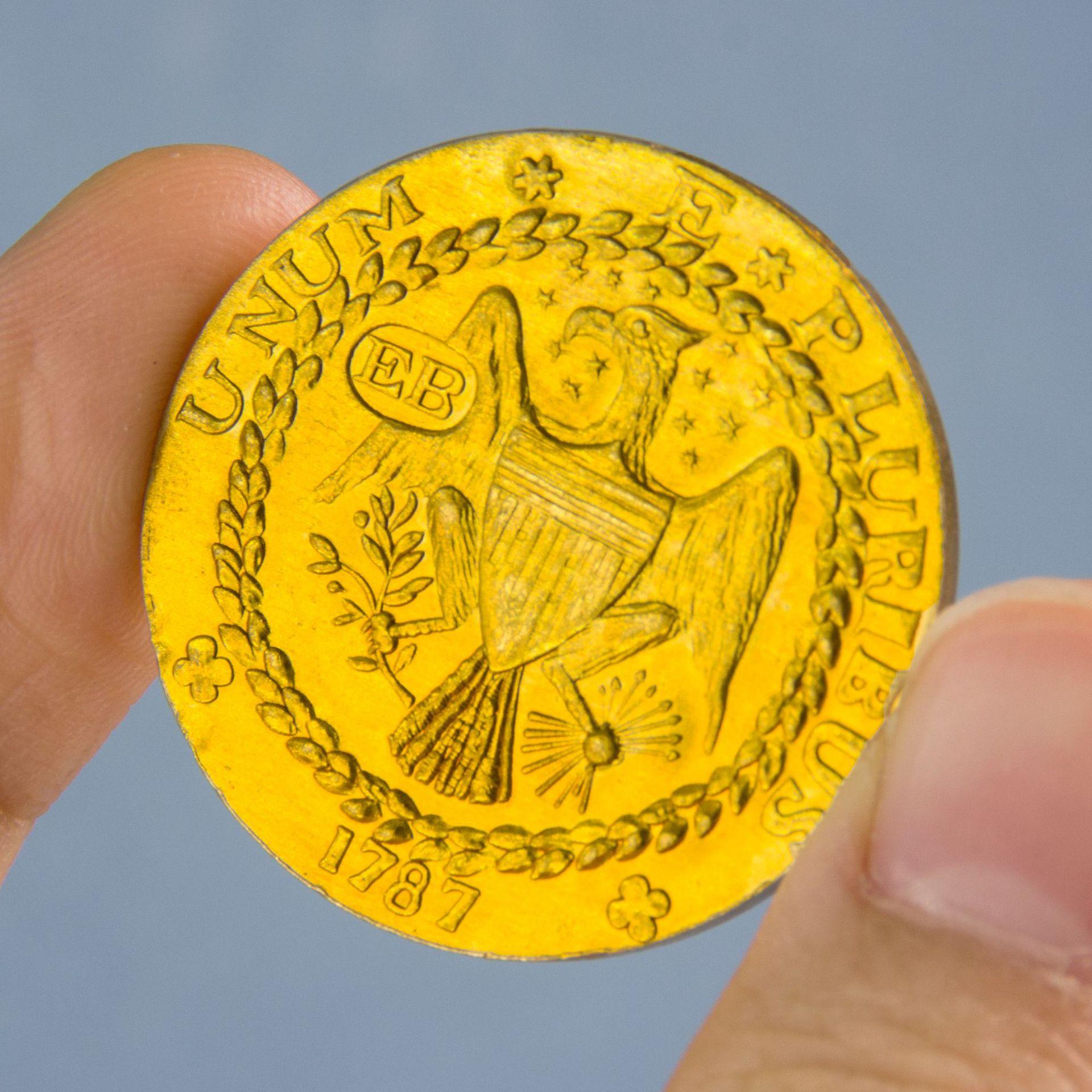 

Золотая монета Нью-Йорка 1787 года, Орел Брашера National Geographic, Коллекция монет