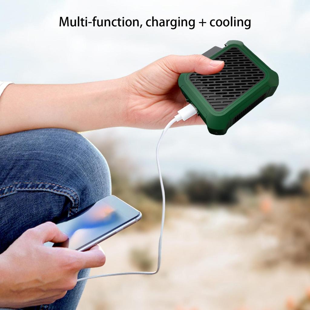 Necklace Fan Hands Free Wearable Fan Gardening 3 Speeds Adjustable Camping Air Conditioning Accessories