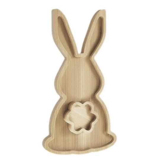 

Деревянный поддон для конфет, орехов, фруктов, поднос для сервировки, кролик, овальная форма, пасхальная тарелка, дубовая деревянная бижутерия, контейнер для поделок A