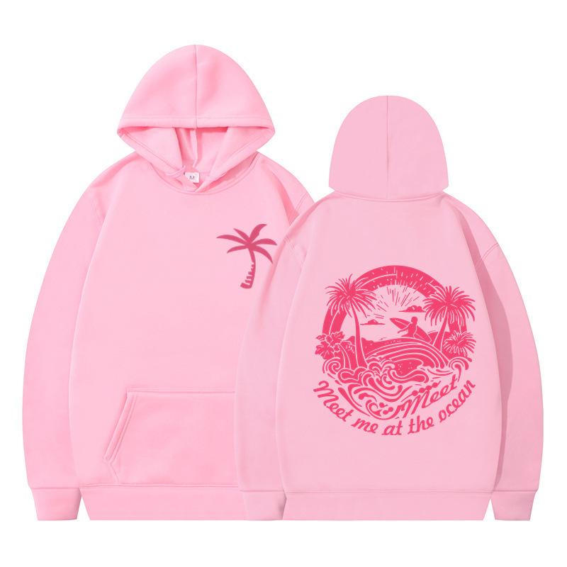 Letter Graphics Printed Hoodies Autumn Winter Casual Fleece Long Sleeved Streetwear Sweatshirts Hooded for Men Women