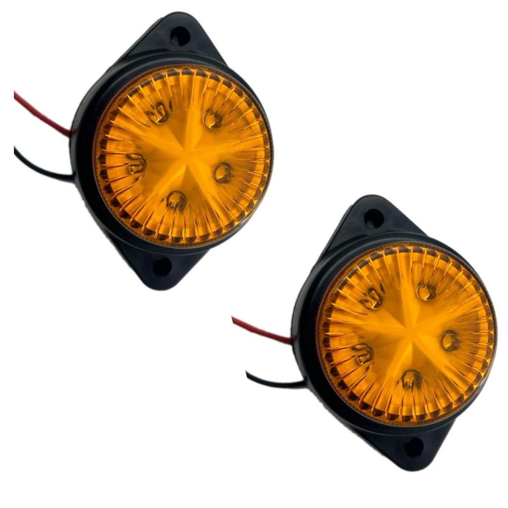 6PCS LED Trailer Marker Lights 24V Waterproof Amber Chicken Lights Universal Side Clearance Lamps for Semi Truck Freightliner Cargo