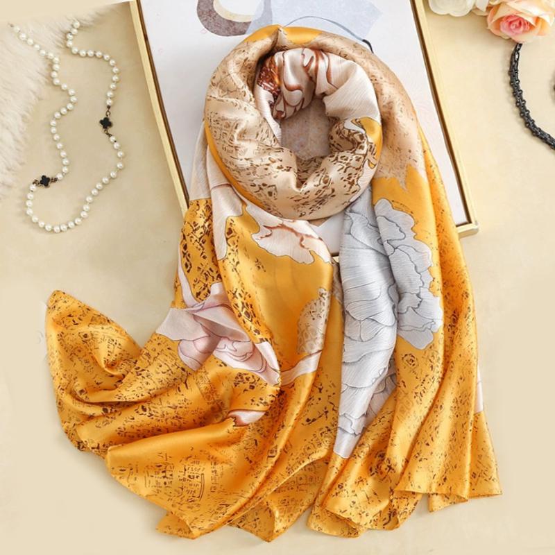 180*90cm muffler new Luxury Brand Scarf Women Shawls Wraps Spring Hijab Bufanda Foulard Female Bandana Beach Stoles Silk