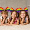 Beautiful Rainbow Bowknot Hair Hoop Fabric Art Party Head Hoop Rainbow Bow Headband  Party Supplies