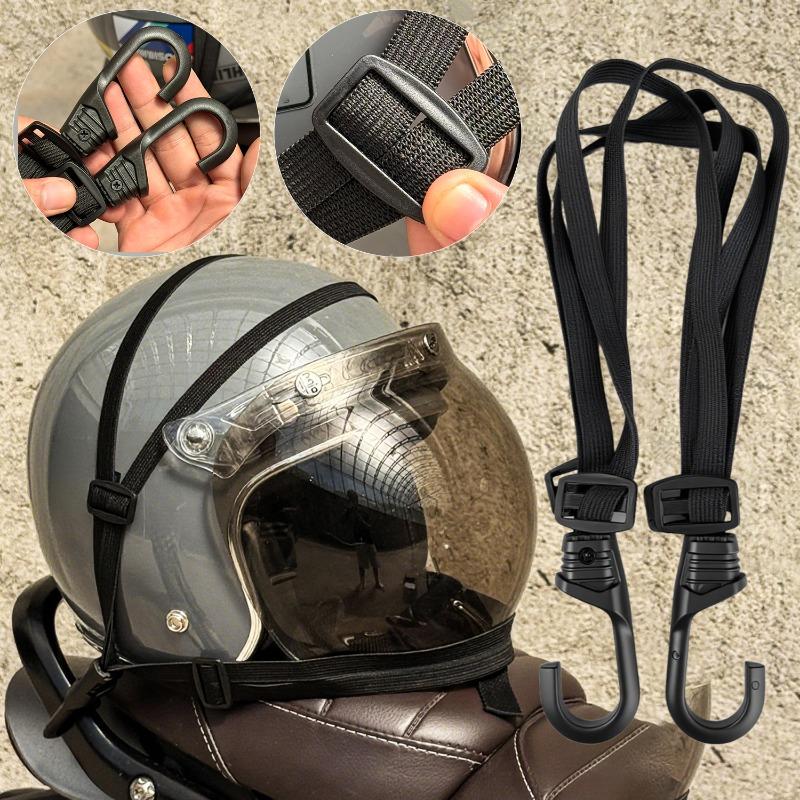 Motorcycle Back Seat Helmet Strips Motorcycle Helmet Fixed Elastic Rope Strap Adjustment Fix Rope Goods Strap 60cm/90cm 1-4pcs