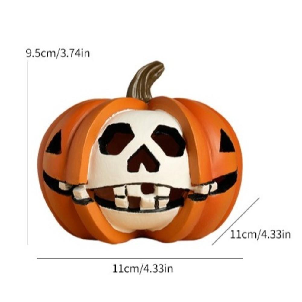 Realistic Halloween Pumpkin Figurine Resin Mini Halloween Ornaments  Thanksgiving