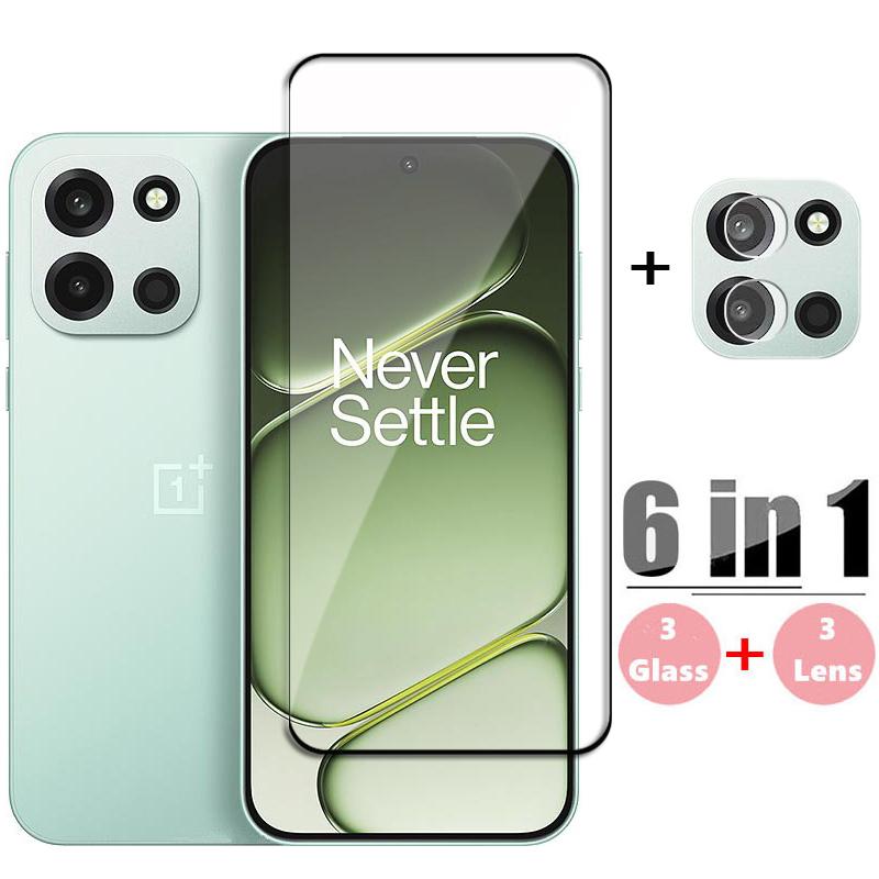 6in1 Γυαλί Για OnePlus Nord 6 Πλήρης Κάλυψη Σκληρυμένο Γυαλί OnePlus Nord 6 Προστατευτικό Οθόνης Ταινία Προστασίας Φακού Κινητού OnePlus Nord6