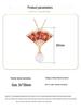 Cloisonné Fan-Shaped Chalcedony Agate Necklace 