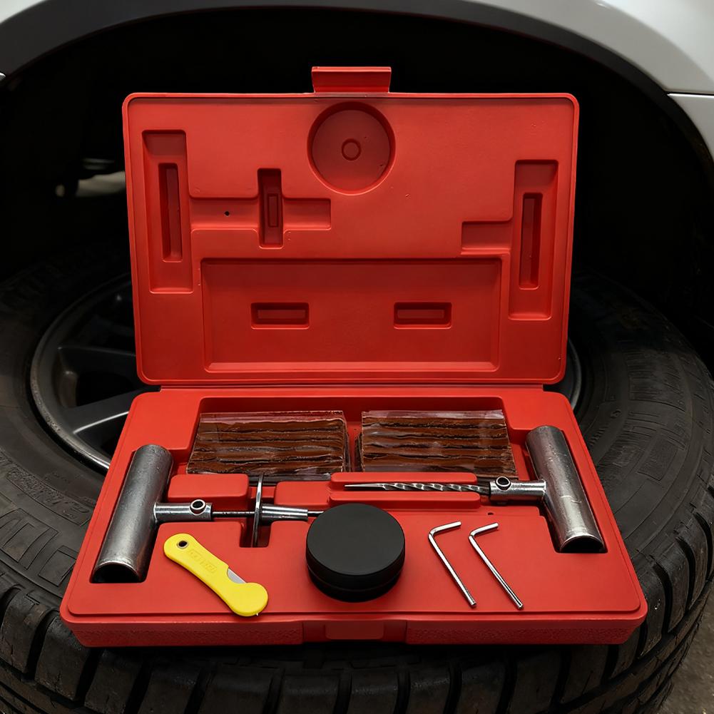 Car Tire Repair Kit Tire Plug Repair Kit 37Piece Portable Gear Puller Removal Accessories For Auto Truck Bike Mower Lawn
