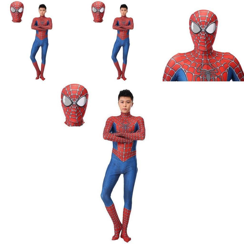 High Quality Spiderman Raimi Zentai Suit With Conceal Back Zipper And See-through Eyes