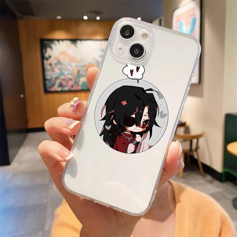 Heaven Officials Blessing Transparent Phone Case For iPhone 15 16 14 13 12 11 Pro Max XS X XR SE 7 8 Plus Straight Edge Cover