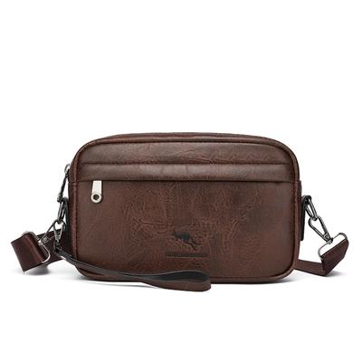 Bolsa de Ombro Masculina Design de Luxo Pequena Bolsa de Mensageiro Crossbody Bolsa de Alta Qualidade com Aba Bolsa Masculina Bolsa de Couro Bolsa de Mensageiro
