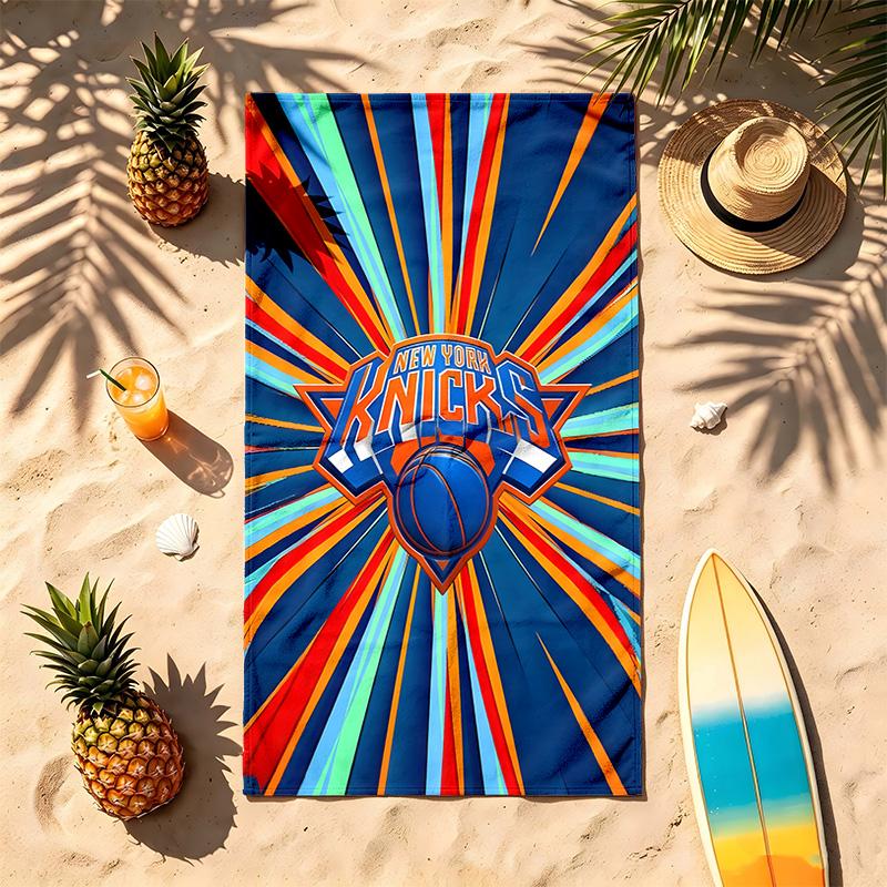 New York Knicks (14) Asciugamano da Spiaggia Resistente alla Sabbia Morbido e Confortevole Adatto per Piscina Campeggio Yoga e Immersioni Un Viaggio