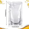 A84X-100Pcs Portable Transparent Plastic Spout Pouch Plastic Pouch For Liquid Drink Pouch Sealed Packaging Bag