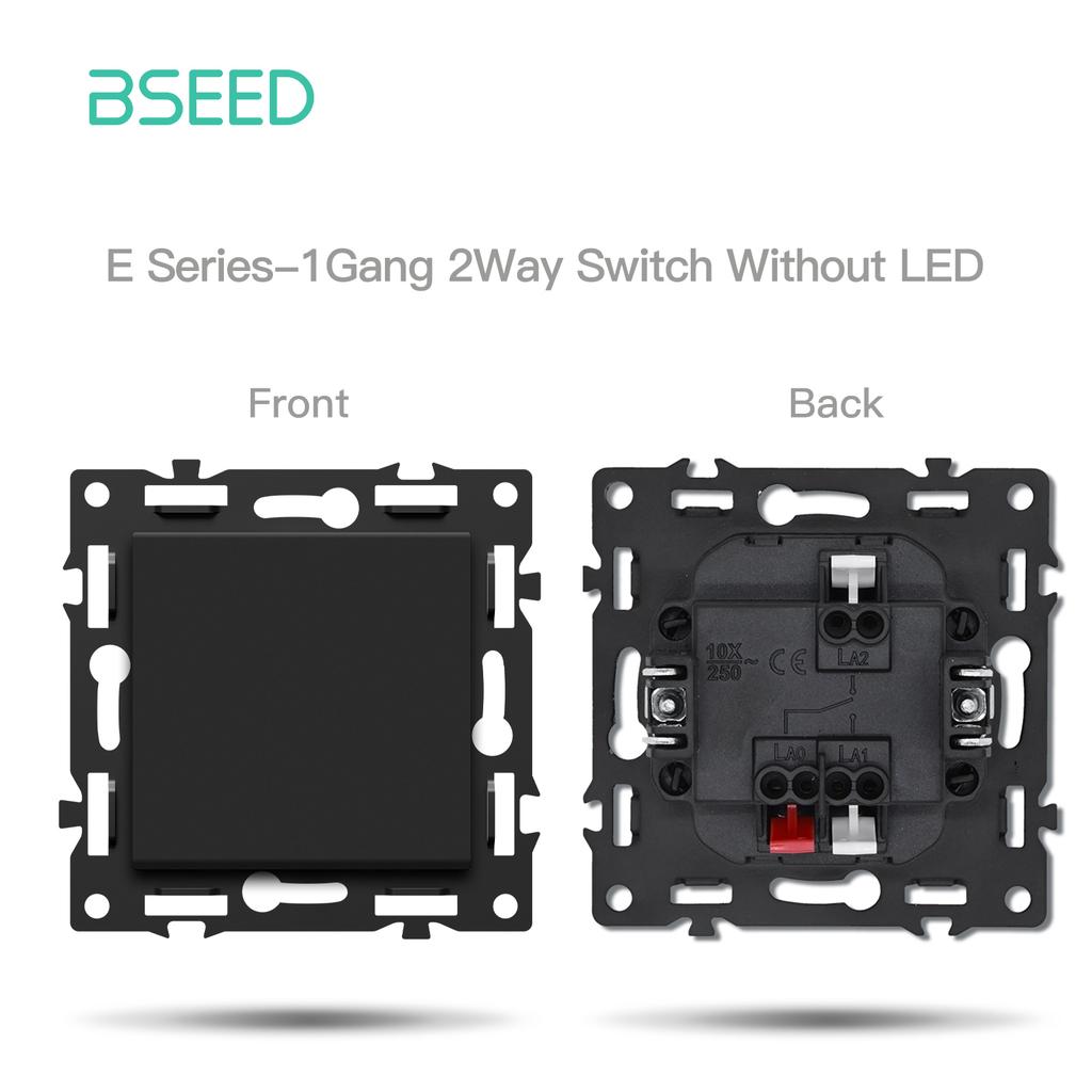 BSEED Switch DIY Modules Light Switch Parts Black Glass/Plastic Frame DIY Combination Wall Sockets TV CAT6 USB-C Charge Key