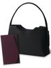 Fukushodo Schwarze Formale Tasche, Groß, für Beerdigungen, Hergestellt von Kyoto-Handwerkern, Inklusive Fukusa (Kleidertasche) (Schwarzer Schultergurt)