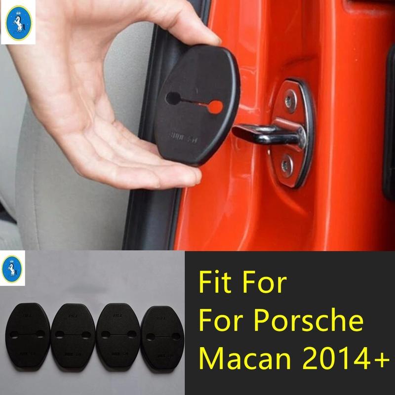 

For For Porsche Macan 2014 - 2024 Car Inner Door Lock Buckle Cap Protection Decoration Cover Trim Accessories Interior Refit Kit