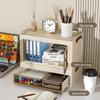 Desktop Multi-function Dustproof Storage Cabinet with Drawers for Office Stationery