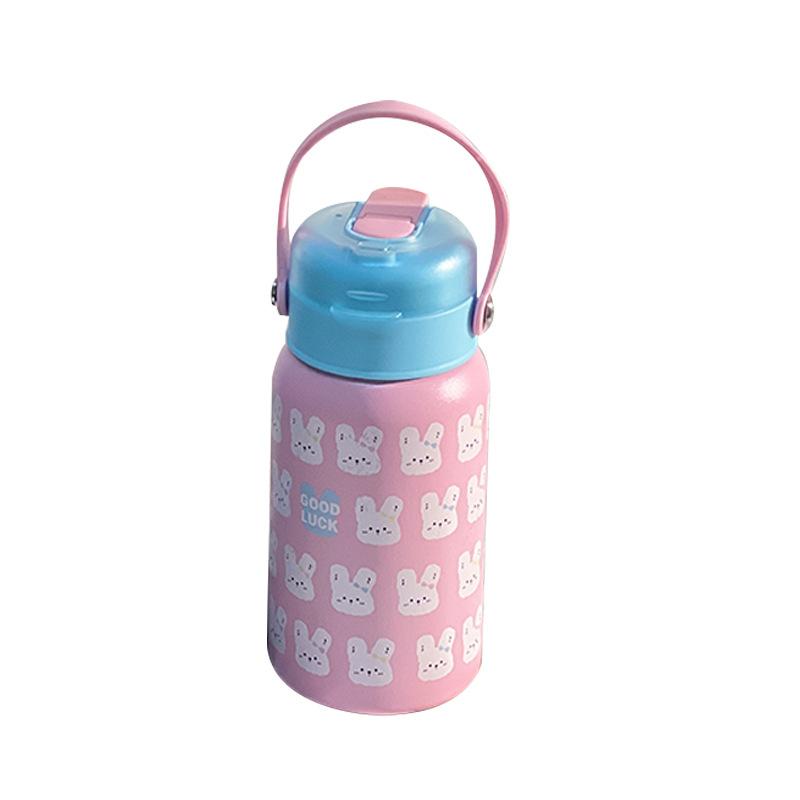 

Новая двойная термокружка для питья, высококачественная детская кружка для воды из нержавеющей стали, ручка для кружки, большая емкость 500ml