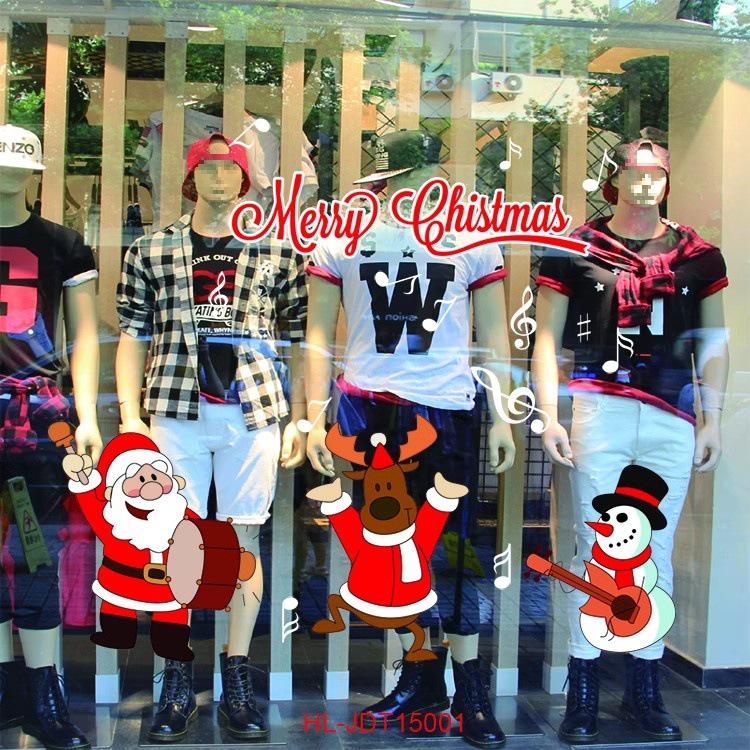 Christmas Static Cling Window Stickers: Tree, Snowflake, Santa & More