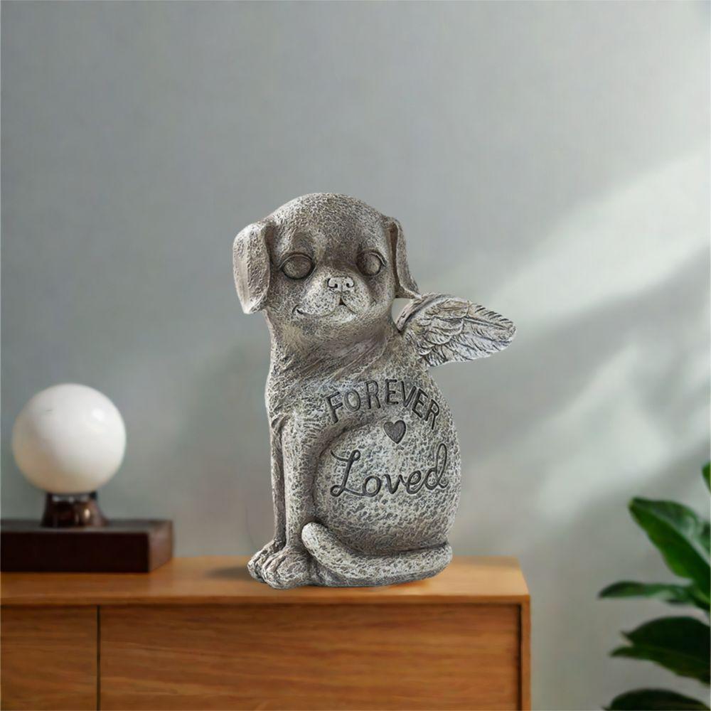 Resin Pet Memorial Statue Stone Finish Pet Memorial Tombstone  Living Room