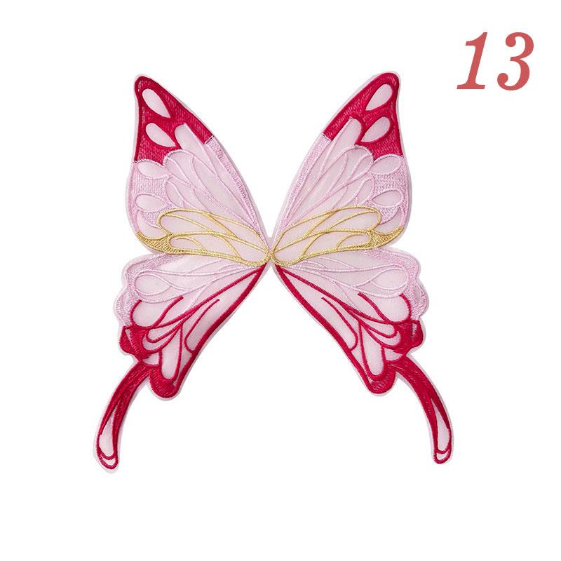 Lace Embroidered Butterfly Patch DIY Sewing Clothing Applique Collar Organza Fabric Patches Dress Decoration Accessories 1pc