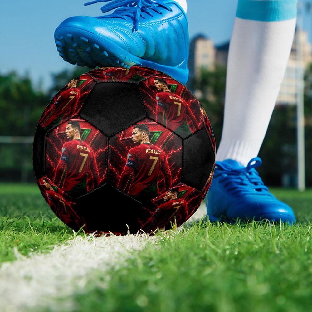 1pc Cristiano Ronaldo Soccer Ball Size 5 Indoor Soccer Ball Fashion Colorful Backyard Game - Great For Sports Fans Gift HE20