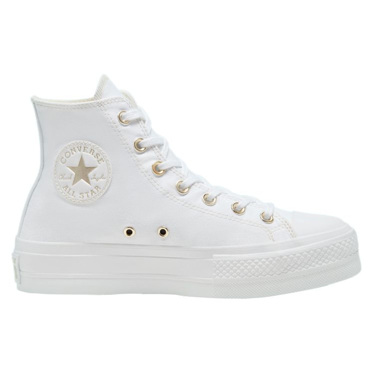 Converse Chuck Taylor All Star Platform High White Women Sneakers Gold 568380C