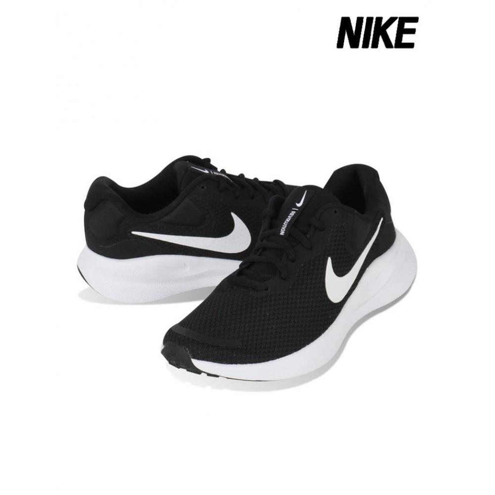 Nike Sport Shoes Revolution 7 Mens Black White Fb2207 001