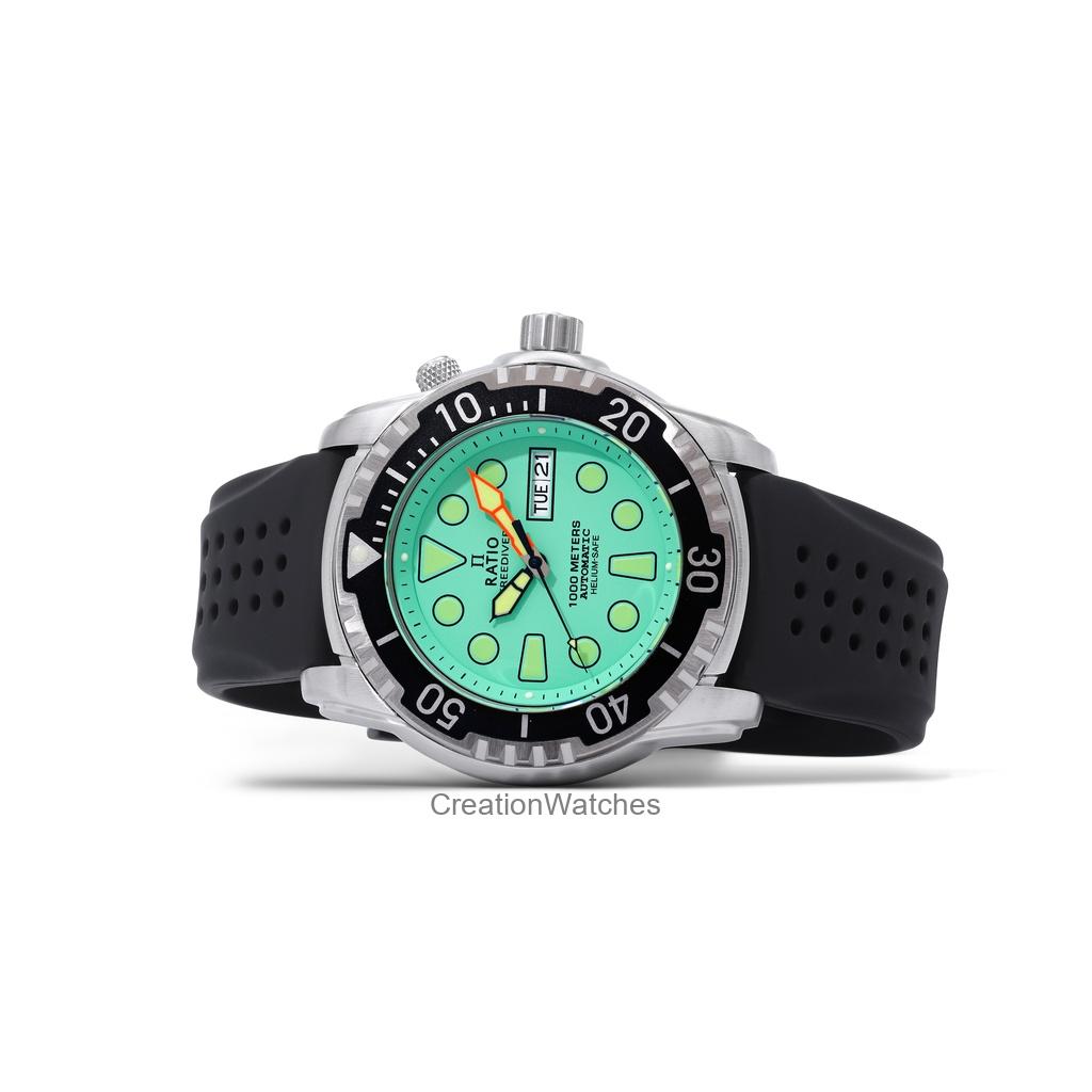 RATIO FreeDiver Helium-Safe 1000M Sapphire Automatic 1068HA90-34VA-MGRN Men's Watch