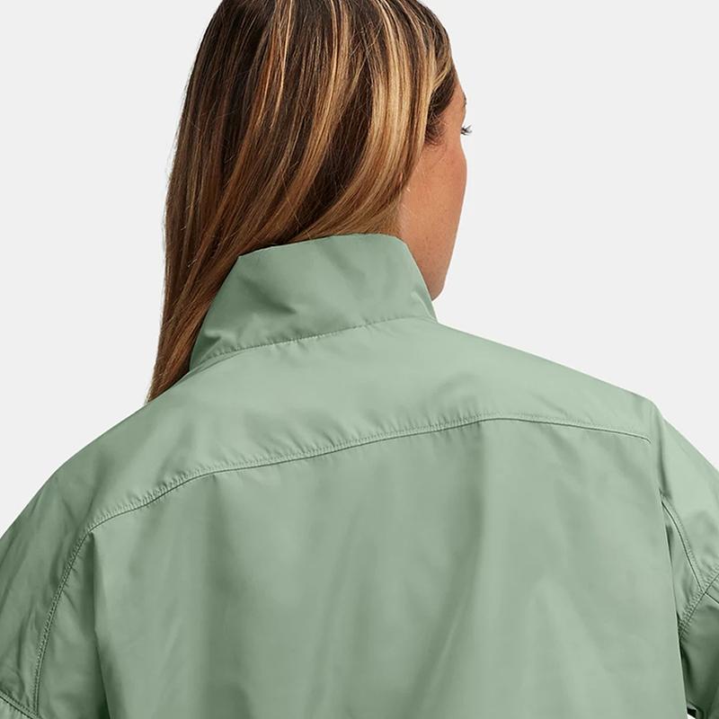 Under Armour Casual Loose Breathable Woven Jacket Women Jacket Green 1389677-348
