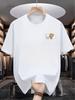 Kawaii Anime Bear Graphic T-Shirt Trendy Streetwear Harajuku Style Tee Casual Round Neck White Short Sleeve T Shirt for Youth