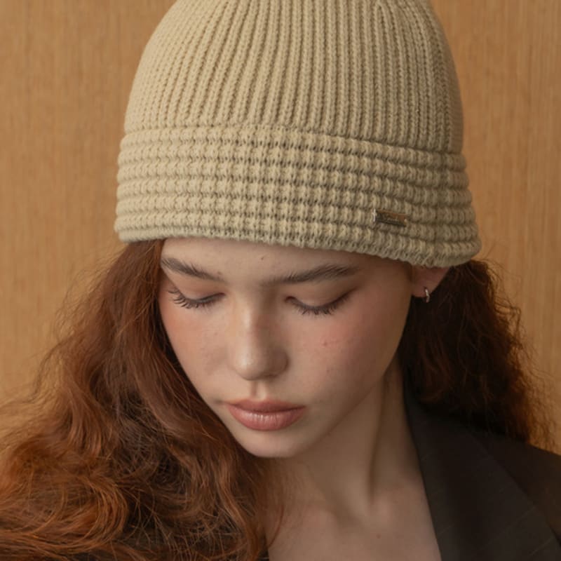 Zweiter gemusterter Beanie-Hut, Noelle_2 Farben