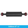 2 x D40mm Carbon Fiber Underwater Float Arm for Diving Tray Housing Video Light/Strobe Buoyancy Floating Ball Mounting (2 PCS)