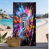 Asciugamano da Spiaggia Stampato Juventus FC Asciugamano Morbido ad Asciugatura Rapida Coperta da Spiaggia Rettangolare Grande Portatile per Viaggi Piscina